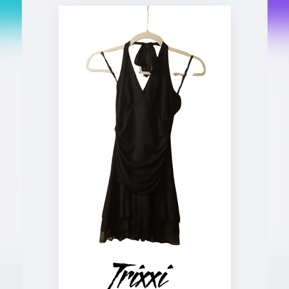 Trixxi Elegant Black Mini Dress - Picture 1 of 2